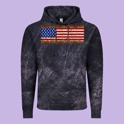Usa Flag Leopard Vintage Hoodie Designed By Jahusdesignshop