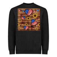 Black 4th of july hearts seamless pattern Heavyweight Sweatshirt - BundleAndBundleShop