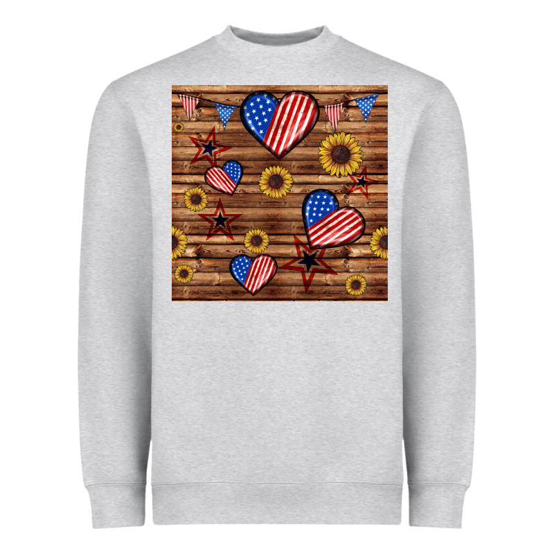 4th Of July Hearts Seamless Pattern Heavyweight Sweatshirt by BundleAndBundleShop | Teevron