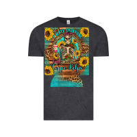 Vintage Black i hate everyone but coffee helps western skeleton coffee sunflowers 12 Vintage Tee - Artiststas