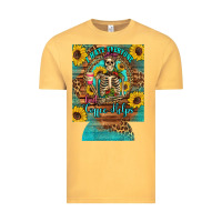 Vintage Mustard i hate everyone but coffee helps western skeleton coffee sunflowers 12 Vintage Tee - Artiststas