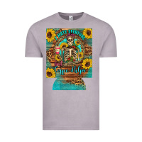 Vintage Zinc i hate everyone but coffee helps western skeleton coffee sunflowers 12 Vintage Tee - Artiststas