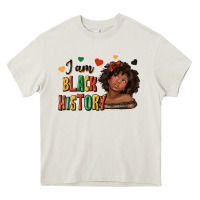 Cream i am black history afro girl Heavy Core Tee - texasbilliewilder