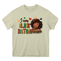 I Am Black History Afro Girl Heavy Core Tee | Teevron