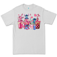 Dove Grey breast cancer stitch coffee cups Premium Tee - AdoDesignShop