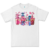 White breast cancer stitch coffee cups Premium Tee - AdoDesignShop