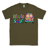 Army Green hippie soul caravan Classic Tee - BarkalooDesign