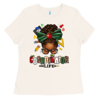 Bone educational coordinator life afro messy bun Ladies Tee - texasbilliewilder