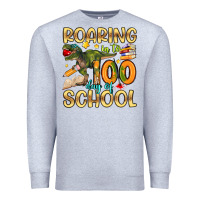 Heather Grey roaring in to 100 day of school Premium Sweatshirt - Artiststas