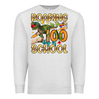 Oatmeal Heather roaring in to 100 day of school Premium Sweatshirt - Artiststas