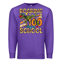 Purple roaring in to 100 day of school Premium Sweatshirt - Artiststas