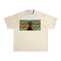 Sandshell doberman with sunflowers license plate Urban Heavy Tee - Artiststas
