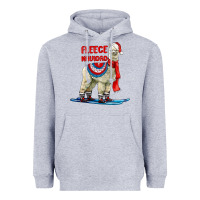 Heather Grey Fleece Navidad Alpaca Heavyweight Hoodie - LillyAllenDesigns