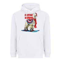 White Fleece Navidad Alpaca Heavyweight Hoodie - LillyAllenDesigns