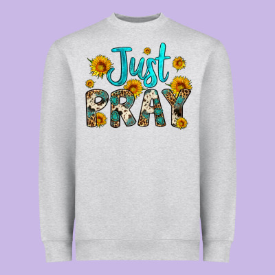 Just Pray Heavyweight Sweatshirt Designed By Artiststas