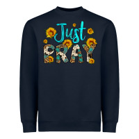 Navy just pray Heavyweight Sweatshirt - Artiststas