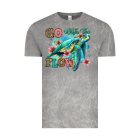 Cloud Rock go with the flow floral turtle Vintage Tee - Jasminsmagicworld