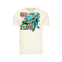 Vintage Arctic go with the flow floral turtle Vintage Tee - Jasminsmagicworld