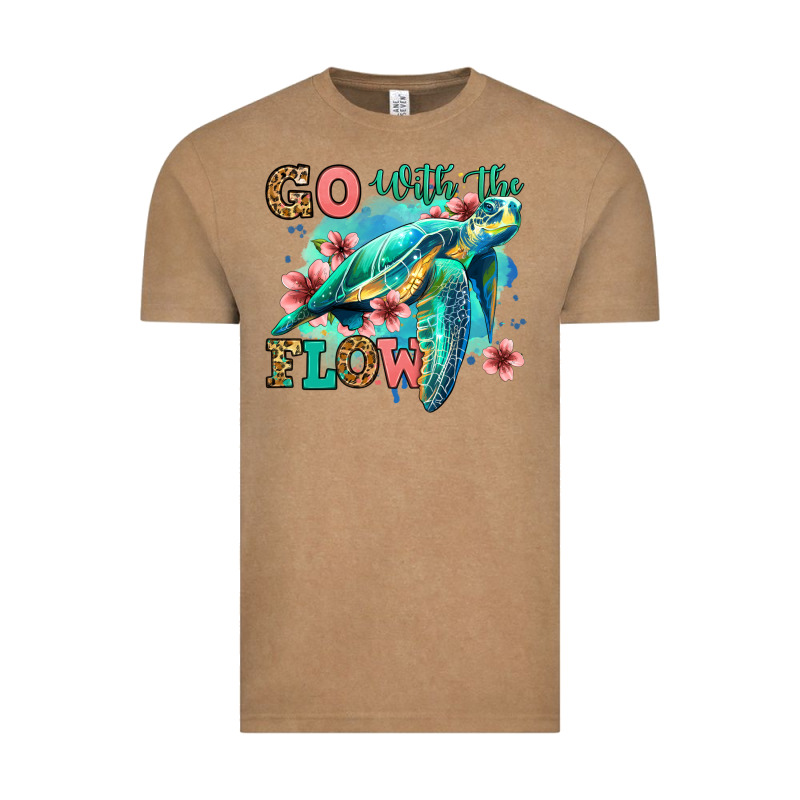 Go With The Flow Floral Turtle Vintage Tee by Jasminsmagicworld | Teevron