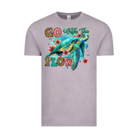Vintage Zinc go with the flow floral turtle Vintage Tee - Jasminsmagicworld
