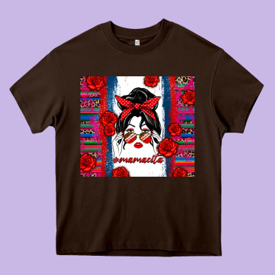 Mamacita Serape Heavy Core Tee Designed By Zillion Design Studio