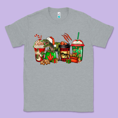 Trex Coffee Cups Classic Tee Designed By Jasminsmagicworld