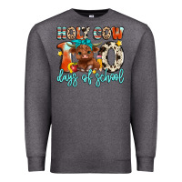 Charcoal Heather holy cow 100 days of school Premium Sweatshirt - Artiststas