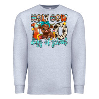 Heather Grey holy cow 100 days of school Premium Sweatshirt - Artiststas