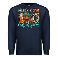 Navy holy cow 100 days of school Premium Sweatshirt - Artiststas