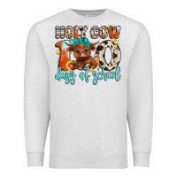 Oatmeal Heather holy cow 100 days of school Premium Sweatshirt - Artiststas
