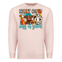 Pale Pink holy cow 100 days of school Premium Sweatshirt - Artiststas