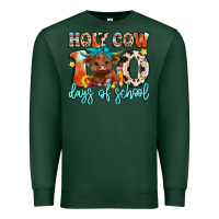 Sports Green holy cow 100 days of school Premium Sweatshirt - Artiststas