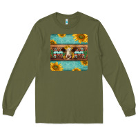 Army Green hereford cattle mom coaster Long Sleeve Tee - Jasminsmagicworld