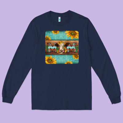 Hereford Cattle Mom Coaster Long Sleeve Tee Designed By Jasminsmagicworld