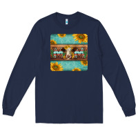 Navy hereford cattle mom coaster Long Sleeve Tee - Jasminsmagicworld