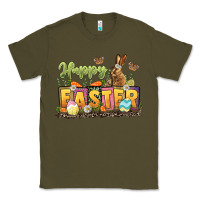 Army Green Happy Easter Classic Tee - LillyAllenDesigns
