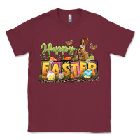Burgundy Happy Easter Classic Tee - LillyAllenDesigns