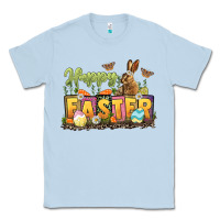 Dusty Blue Happy Easter Classic Tee - LillyAllenDesigns