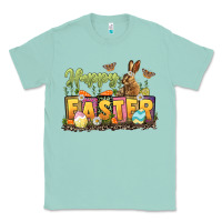 Seafoam Happy Easter Classic Tee - LillyAllenDesigns