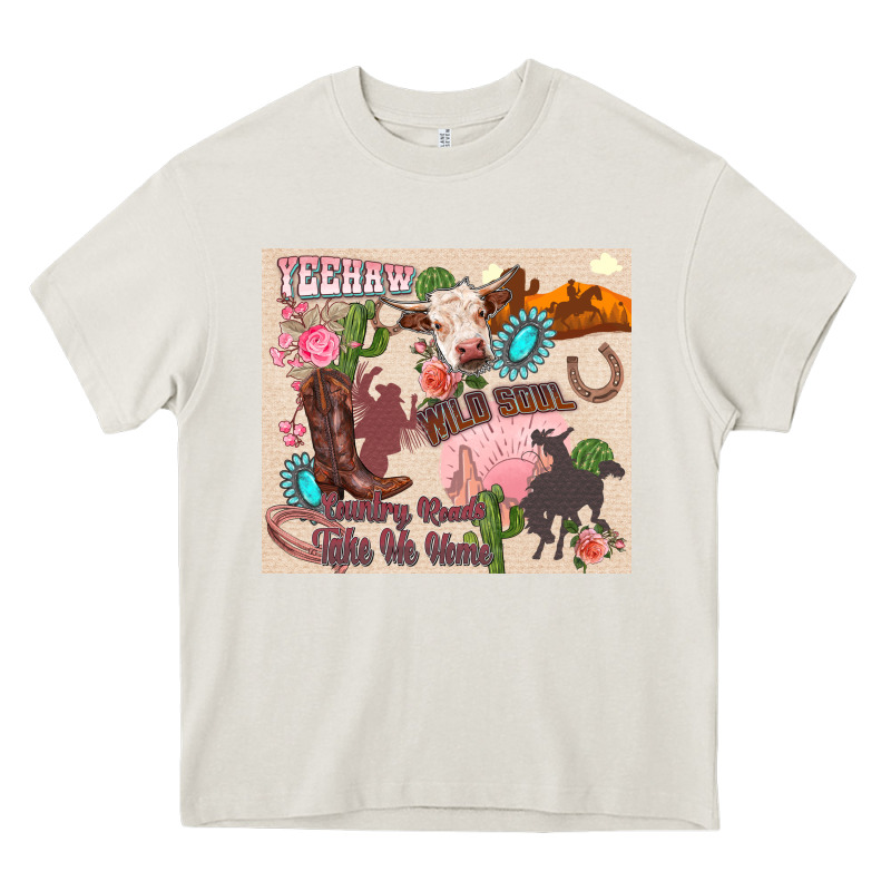 Yeehaw Western Heavy Core Tee by Zillion Design Studio | Teevron