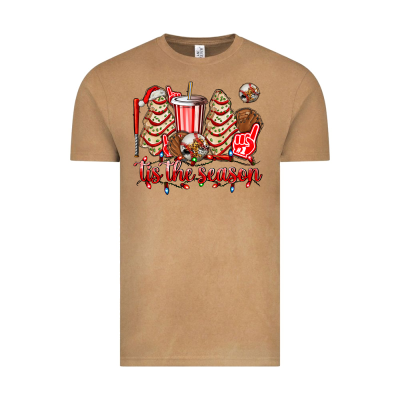 Tis The Season Christmas Tree  Cake Baseball Vintage Tee by AdoDesignShop | Teevron