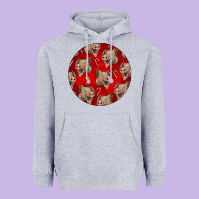 Christmas Pig Heavyweight Hoodie Designed By Lillyallendesigns