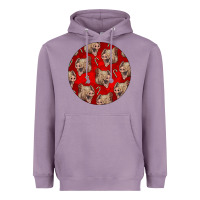 Lavender christmas pig Heavyweight Hoodie - LillyAllenDesigns