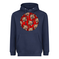 Navy christmas pig Heavyweight Hoodie - LillyAllenDesigns