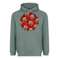Sage christmas pig Heavyweight Hoodie - LillyAllenDesigns