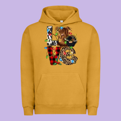 Love Cow Gnomies Urban Hoodie Designed By Cowgirlartshop