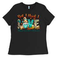 Black But i think i love Fall most of all gnome Ladies Tee - RanaPortraitStore
