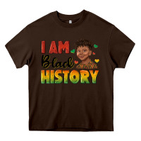 Chocolate Brown i am black history with afro black boy Heavy Core Tee - texasbilliewilder