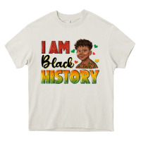 Cream i am black history with afro black boy Heavy Core Tee - texasbilliewilder