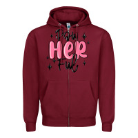 Burgundy powherful Zipper Hoodie - MaliasSmallBusiness